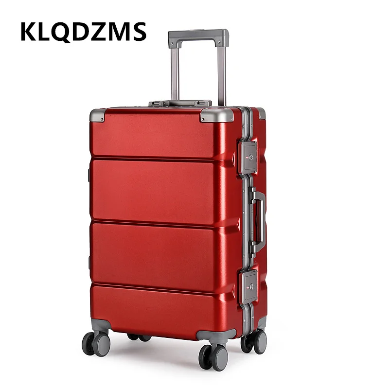 KLQDZMS 20 "24" PC walizka 28 "aluminiowa rama duża pojemność pokrowiec na wózek 22" torba na pokład uniwersalna walizka na kółkach