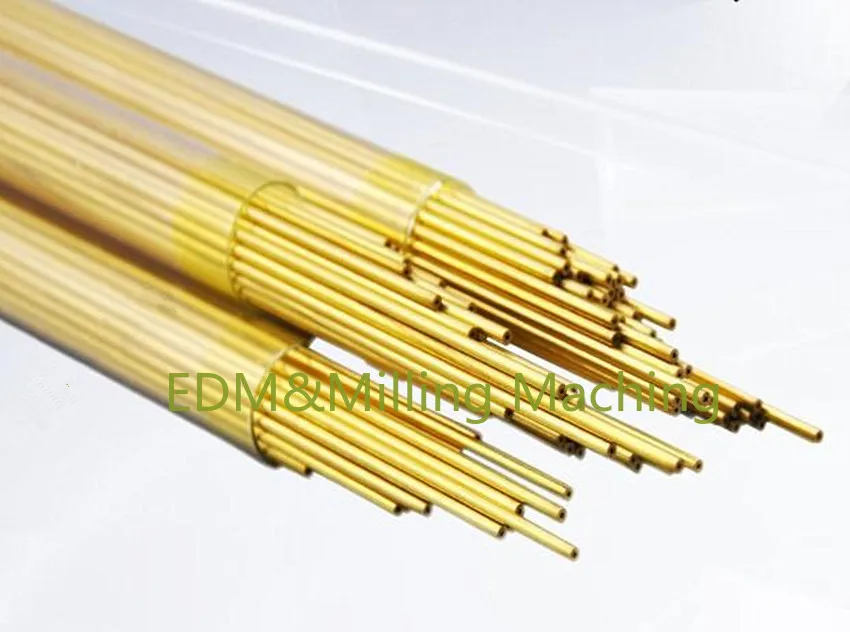 50pcs Wire EDM Maching Drill Electrode 1.6-3.0mm X400mm Single Hole Top Quality Copper Tube For CNC