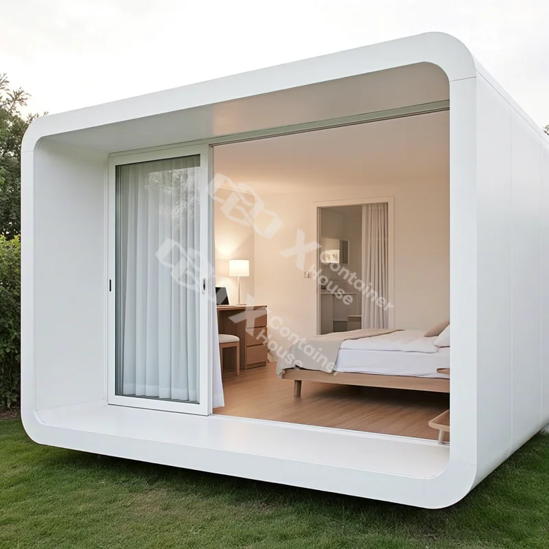 الجاهزة وحدات الصلب المحمول المقصورة أبل كبسولة منزل صغير مخيم المنزل عنبر للتخصيص تخطيط دائم تصميم مجموعات صغيرة