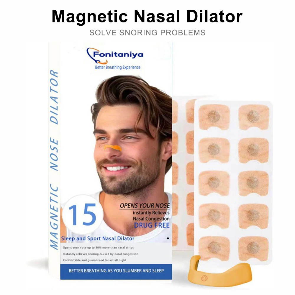 Nasal Breathing Dilators Anti-Snoring Magnetic Nasal Strip Increase Air Intake Improve Sleep Quality Reduce Snoring Easy Breathe