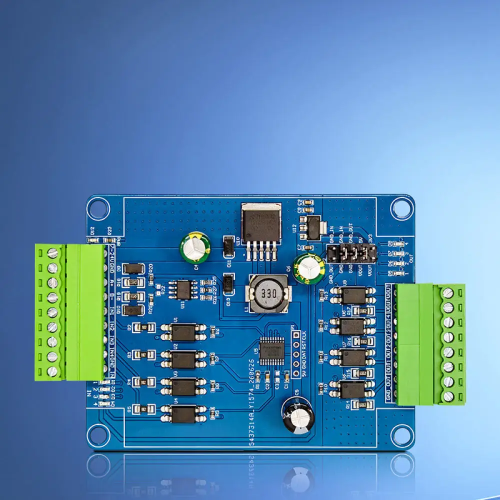 Modbus Rtu Module Four Way Switch Signal Collector RS485 TTL UART Wide Voltage Input Industrial Automation Tool