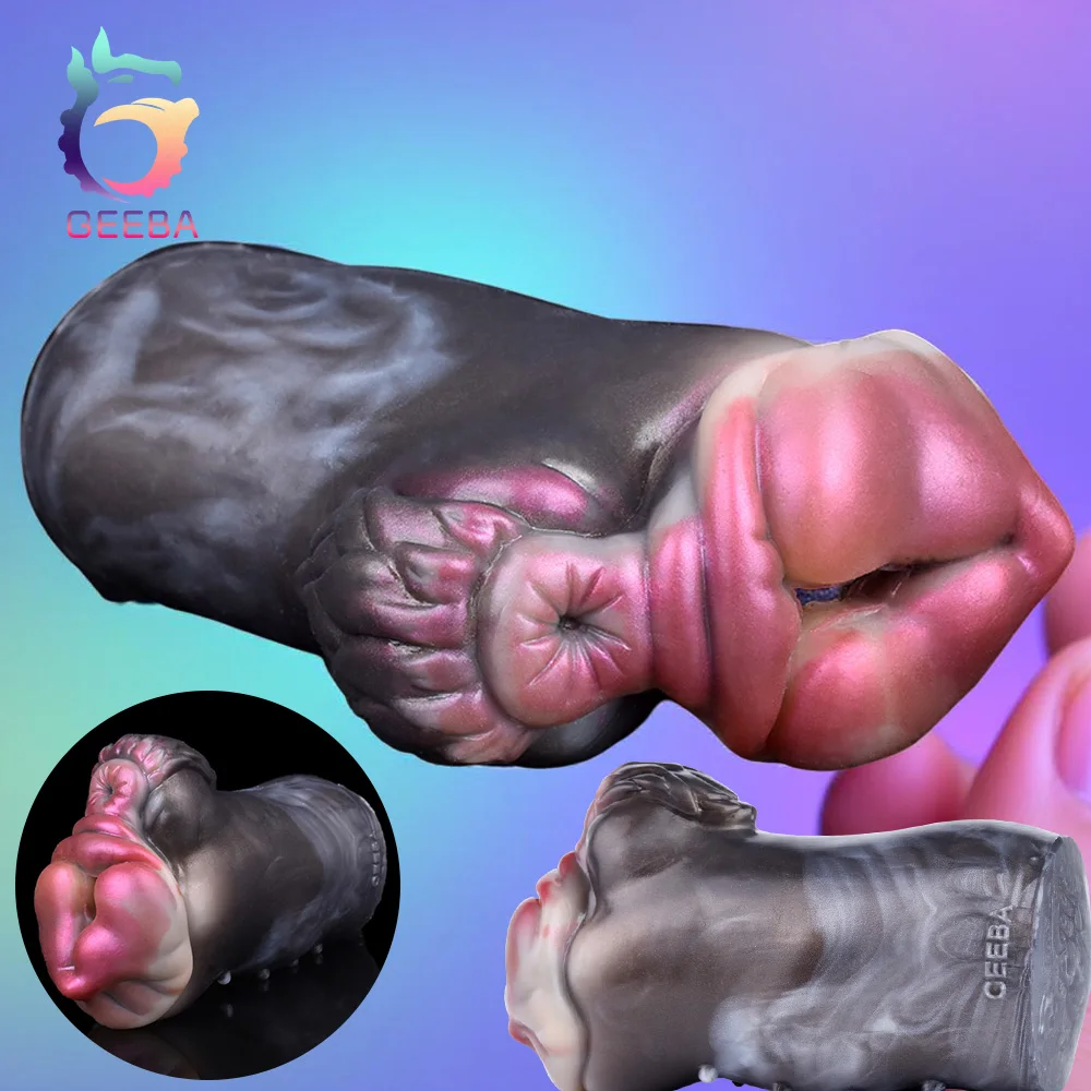 GEEBA NetWeight 594g الخيال الحيوان الأرنب الاستمناء كأس السائل سيليكون ذكر الاستمناء واقعية المهبل جيب كس الضارب