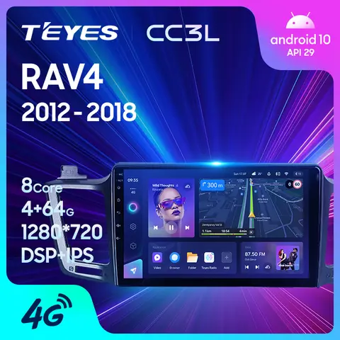 Toyota RAV4 2012-2018 GPS Multimedia Radio TEyes