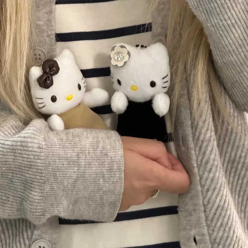 Sanrio Hello Kitty peluche bambola portachiavi ciondolo Cartoon Kawaii peluche portachiavi zaino accessori ragazza regalo giocattoli per bambini