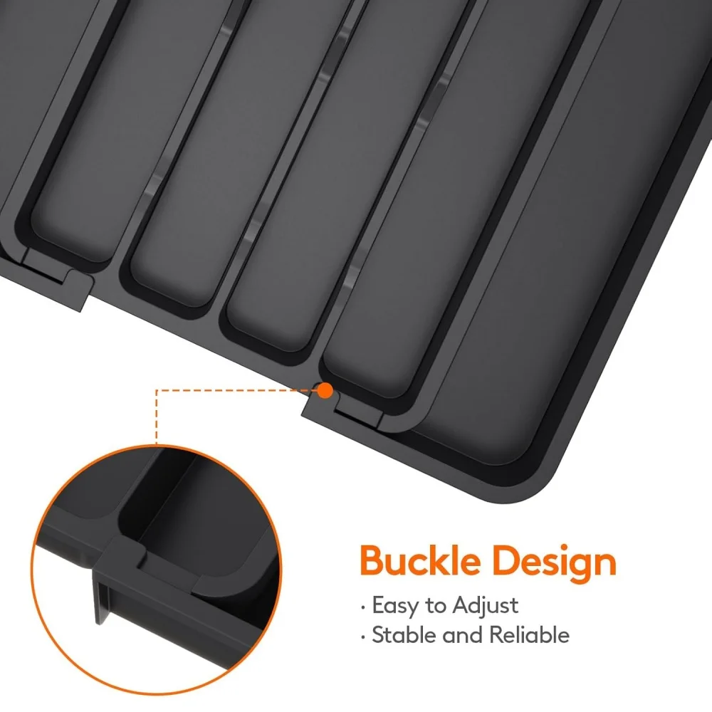 1 шт. органайзер для столового серебра — расширяемый органайзер для кухонного ящика, регулируемый органайзер для посуды, поднос для столовых приборов для вилок, ножей,