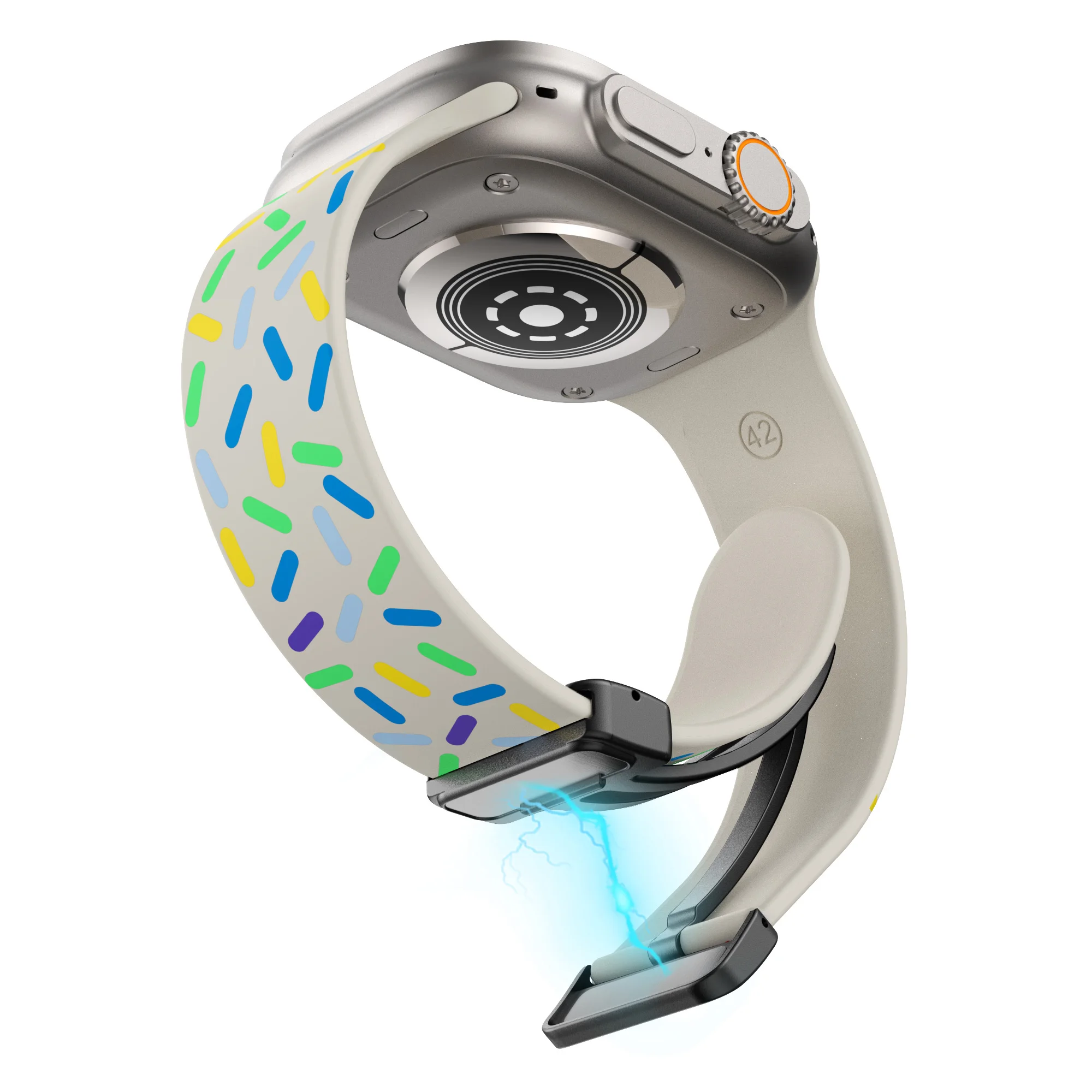 حزام مغناطيسي لساعة أبل ، سوار سيليكون ، سوار لسلسلة iWatch 9 ، 8 ، 6 ، 7 ، SE ، Ultra 2 ، 49 ، 44 ، 40 ، 45 ، 41 ، 38 ، 42 ، 45 ،