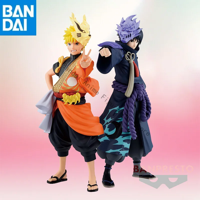 

in stock Original Genuine BANDAI NAMCO BANPRESTO NARUTO Shippuden 20th anniversary Naruto Uzumaki and Uchiha Sasuke Figure model