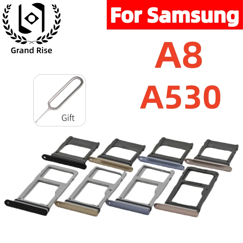 

For Samsung Galaxy A8 2018 A530F Single Dual SIM Card Tray Slot Holder Adapter Micro SD Card Chip Drawer Holder