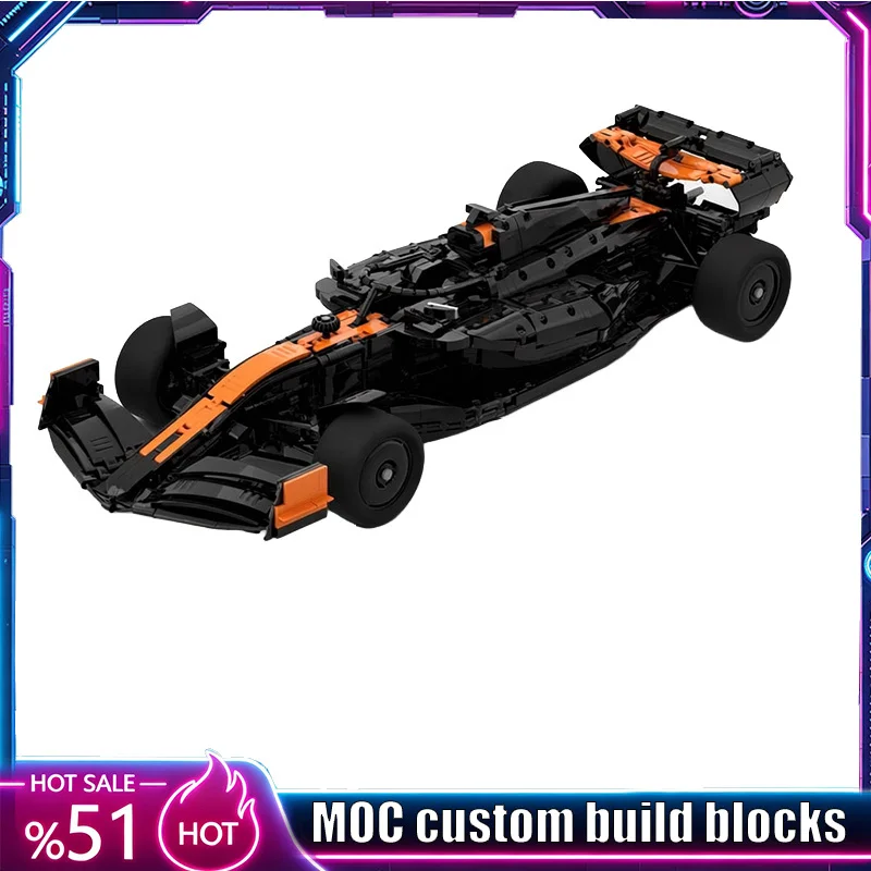 NEW 3431 Parts Technical Open Wheel Racing Vehicle MOC Custom Building Blocks DIY Assembly Toy Education Creative Popular Gifts