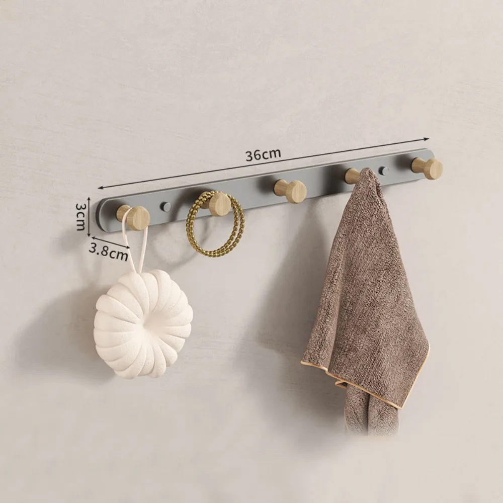 

Stable Wall Mounted Coat Rack Traceless No Punching Sundries Storage Rack Strong Load-bearing Capacity ABS Clothing Hook Bedroom