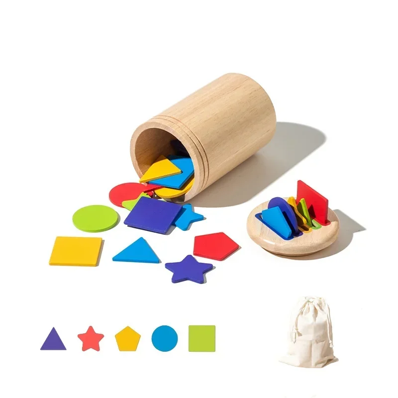 Giocattoli in legno Montessori Ordinamento dei colori Giocattoli per motori fini Forma corrispondenza Giocattoli puzzle educativi precoci sensoriali per i più piccoli