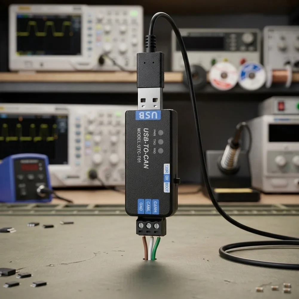 Industrial USB CAN Adapter UTC-T01 Supports ID Filtering Automatic Reply Cyclic Send and Timer-Based Transmission