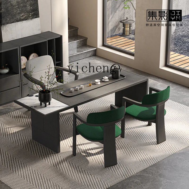 

TWR Tea Table Marble Solid Wood Living Room Tea Table Office Tea Brewing Space