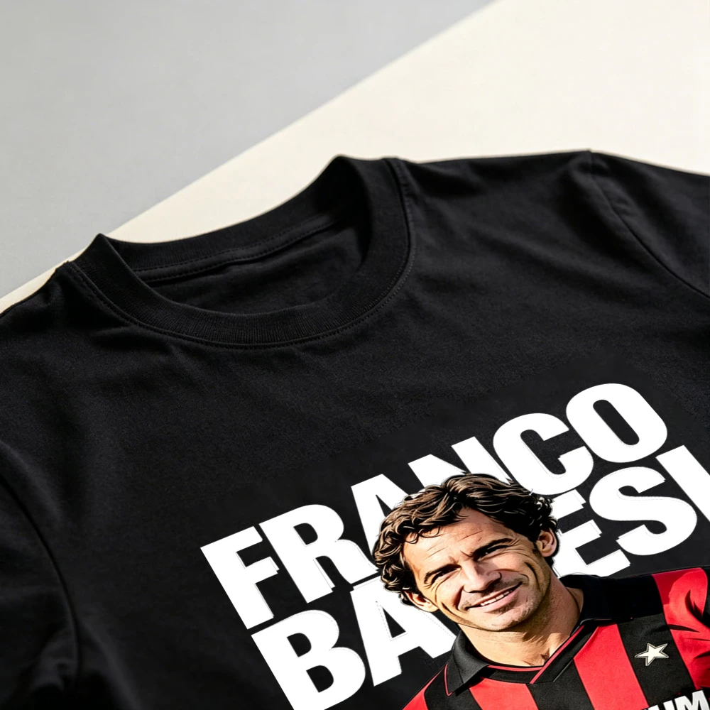 Franco Baresi Forever 6 Memorial Graphic Vintage Unisex Cotton T-Shirt 1960-2026 Summer Casual Wear Football Legend Tribute Tee