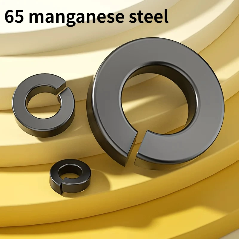 Heavy-duty Spring Pad GB7244 Thickened Spring Washer Widened Quenching Heat Treatment Blackened Open Elastic Meson Gasket