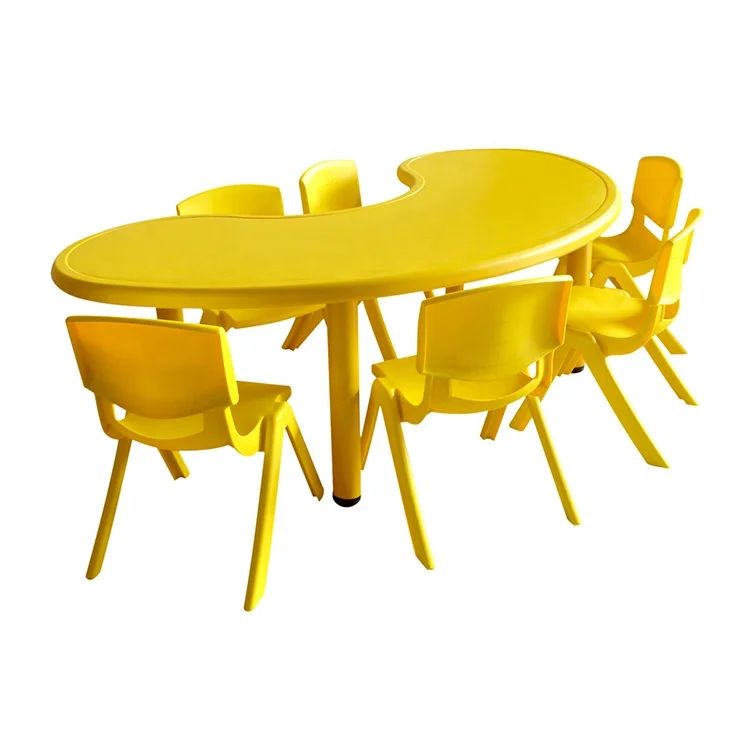Latest Design Superior Quality Children Half Moon Plastic Table