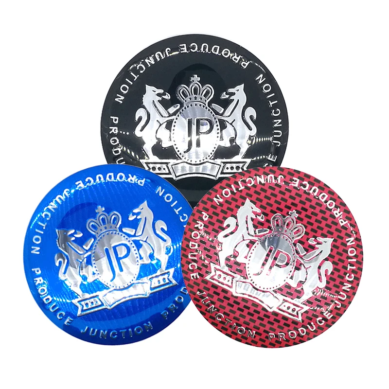 4pcs 56/60mm Car Emblem Wheel Center Hub Cap Decor Sticker Auto JP Junction Produce Logo Tire Hubcap Badge Decals Accessories
