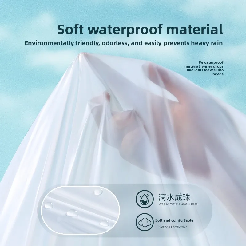Disposable Raincoat Reinforced Extra Heavy Duty Waterproof Stormproof Long for Outdoor Rafting Scenic Travel Hiking