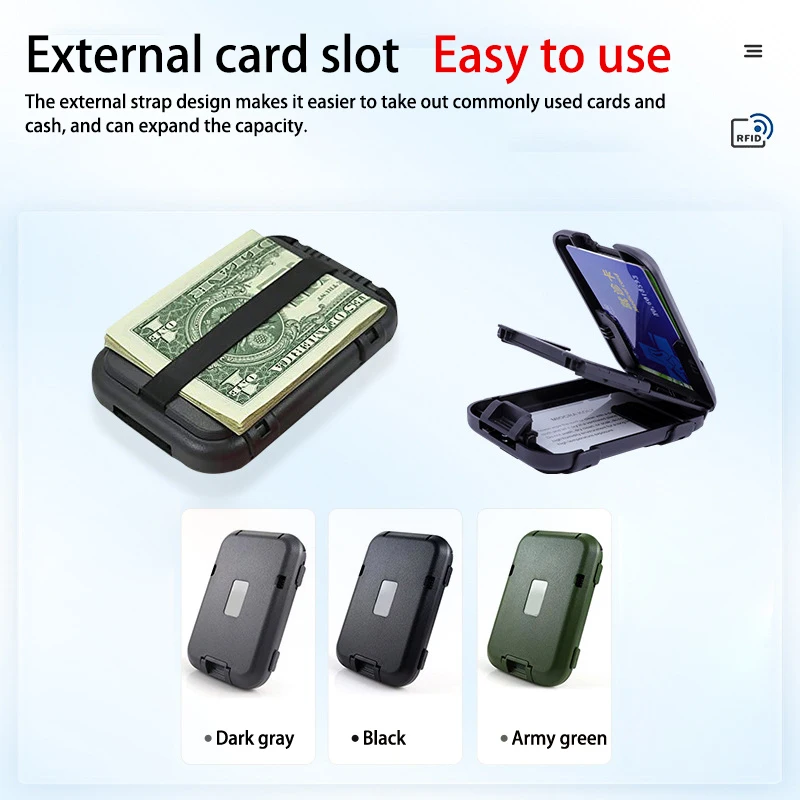 

Portable Storage Box Minimalist Mini Wallet Clip Anti-Theft Ultra Thin Clip Multi-function Pocket Cash Credit Card Holder