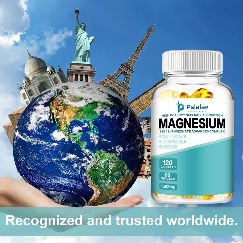 Magnesium L-Dreonaatcapsules - Ondersteunt focus, geheugen en leren van de hersengezondheid Ondersteunt de slaapkwaliteit - 120 capsules