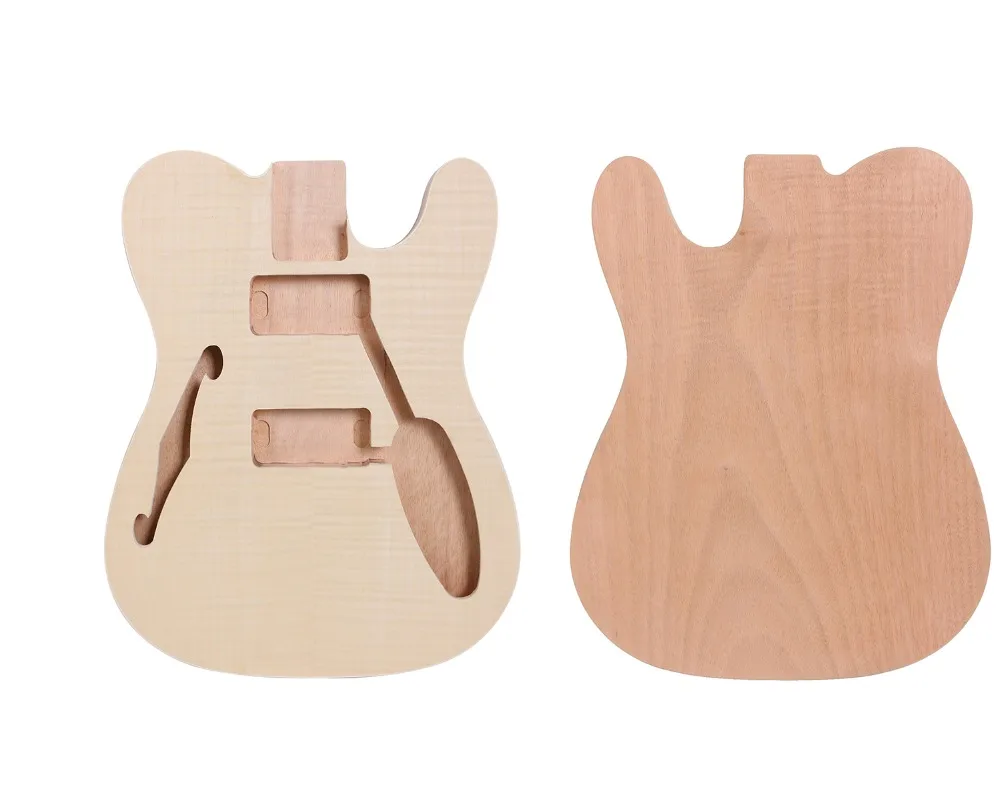 

High Quality Guitar Body Tele Style Mahogany Maple wood Unfinished Electric Guitar replacement One piece wood