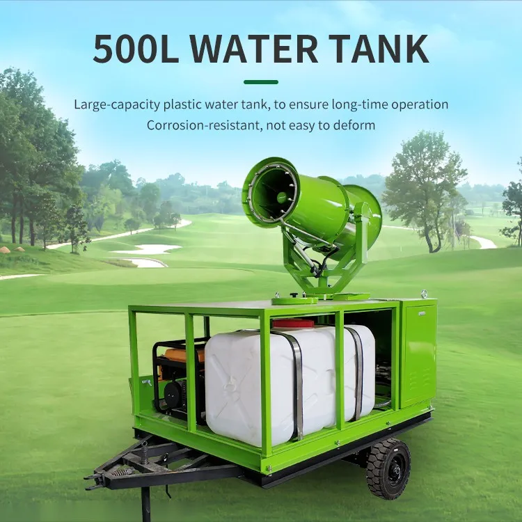 Attractive Price 30m Air Blast Sprayer Cannon Dust Suppressor Mosquito Coil Pest Control Trailer Fog Cannon 500L Tank