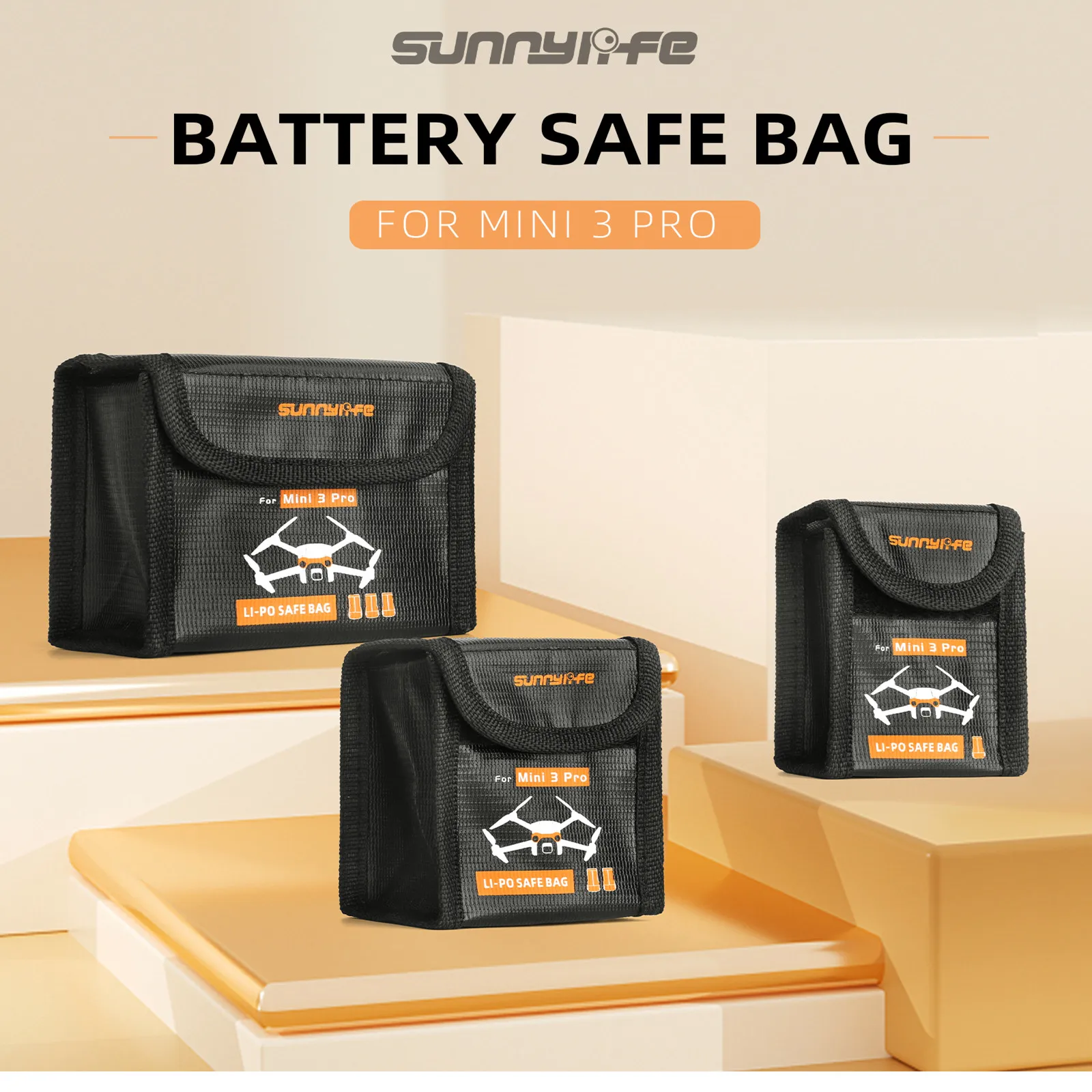 

New for DJI Mini 3 Pro battery explosion-proof bag lithium battery safety storage bag flame retardant protective bag accessories