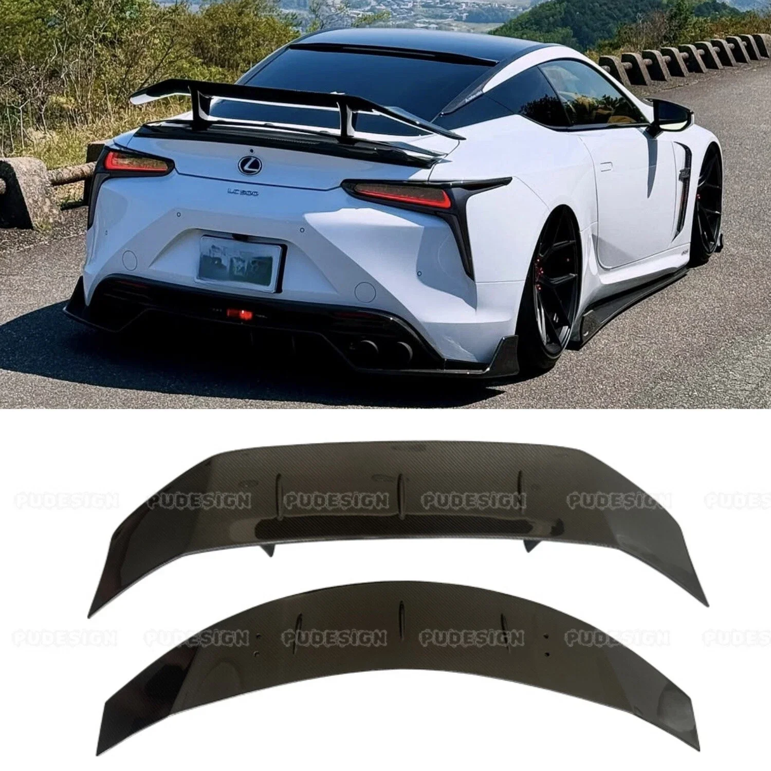 

Для Lexus LC500 LC500H PU стиль багажник для губ сухой спойлер на заднее крыло из углеродного волокна