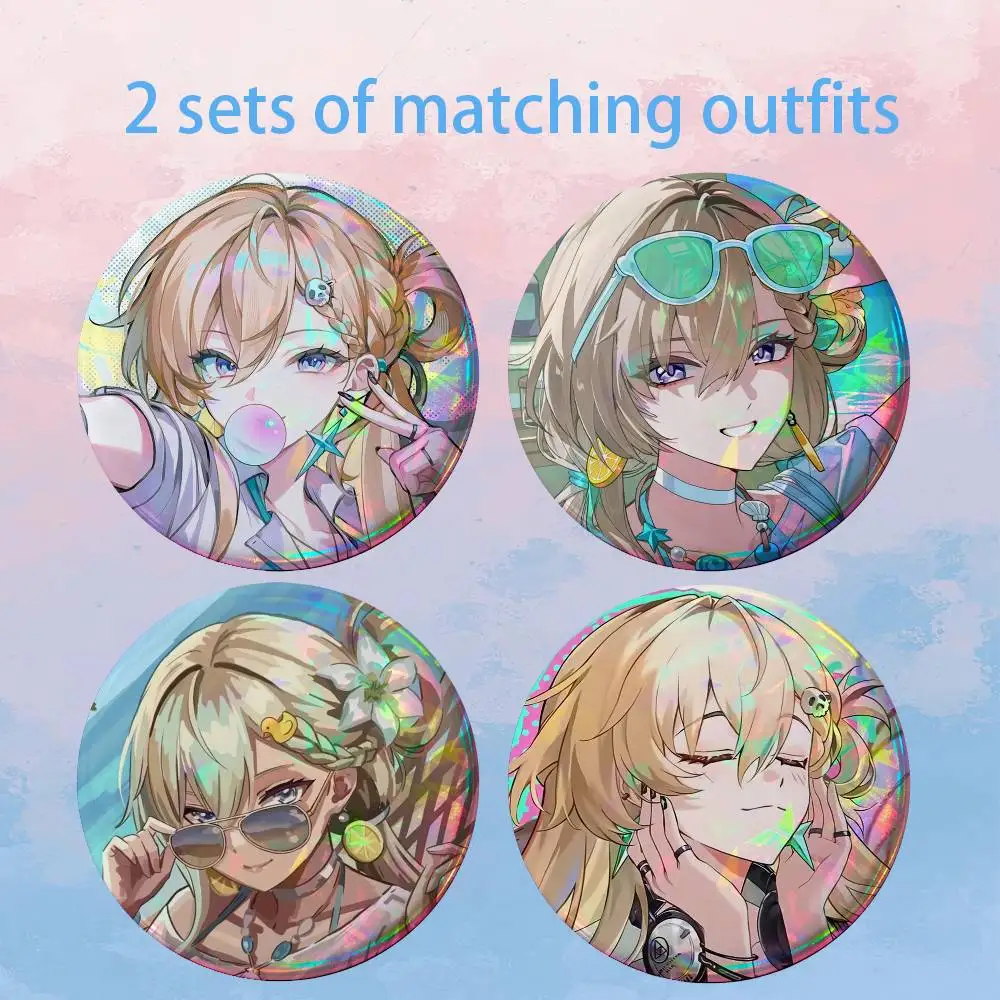 Wuthering Waves Lyane HD Print Round Lapel Pins Pretty Derby 2 piece set Round Display Brooches Brooch Badges