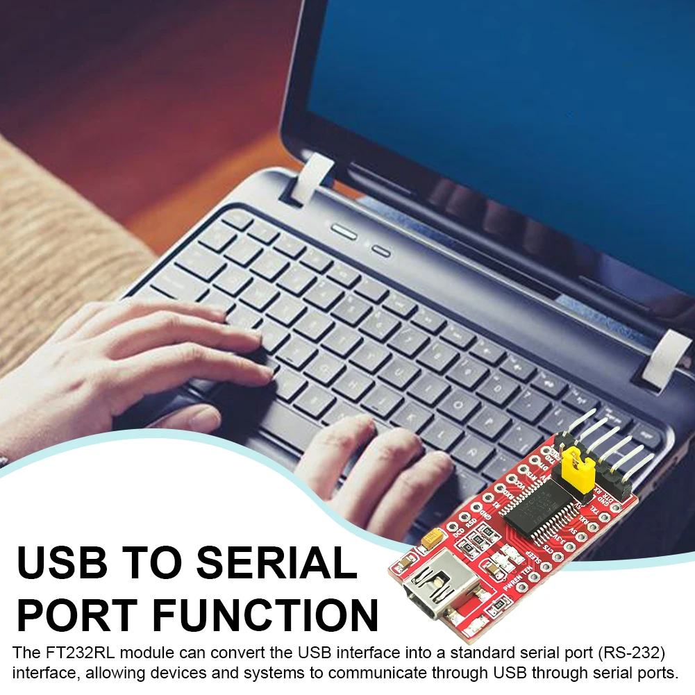 FT232RL USB To TTL Module 3.3V 5.5V Micro-USB/Type-C To TTL Serial Port Converter Electronic Components For Windows Linux Mac OS