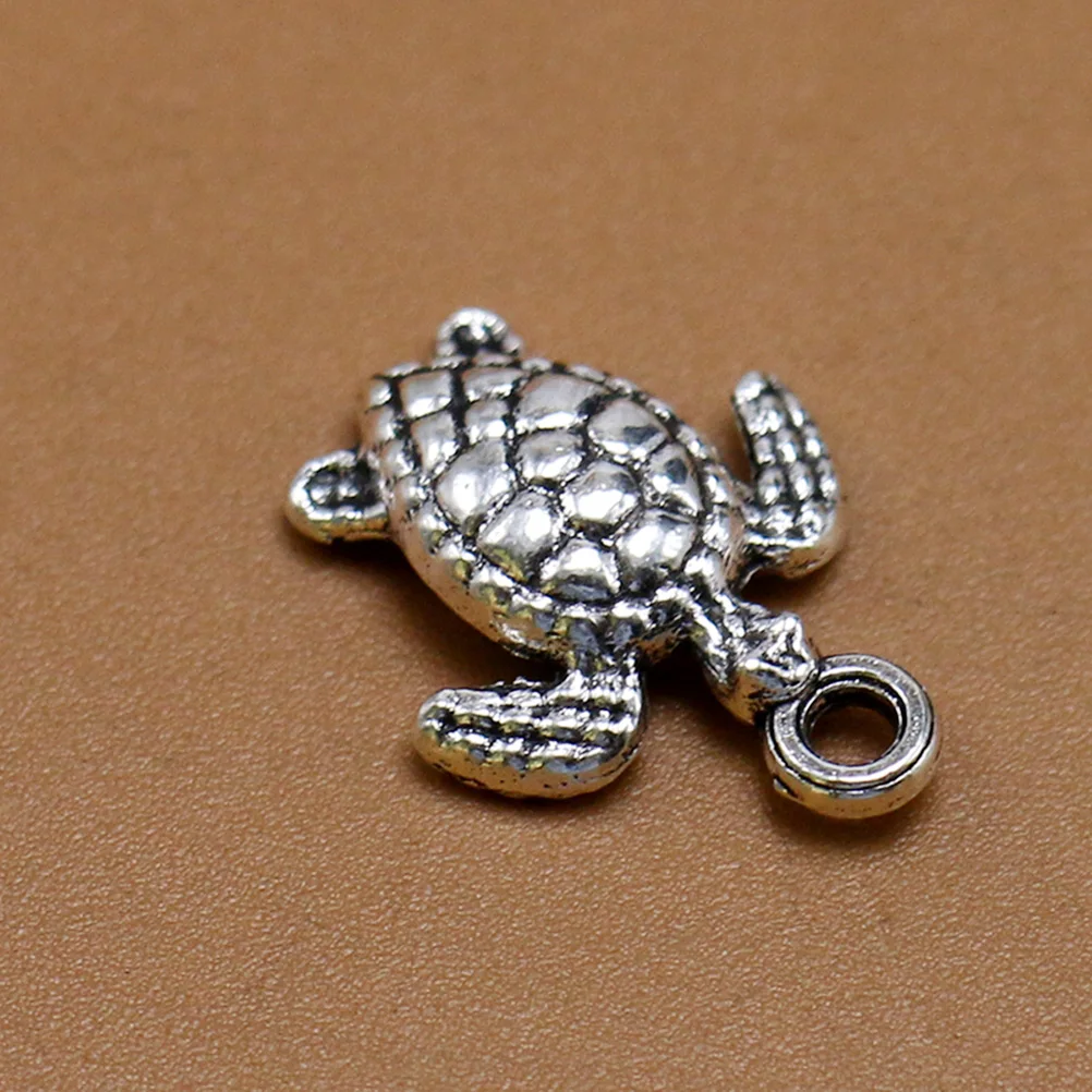 

50 Pcs Alloy Turtle Pendant Charm Set Simple Jewelry Making Accessories Necklace Bracelet Earrings Keychain Gift for Friends