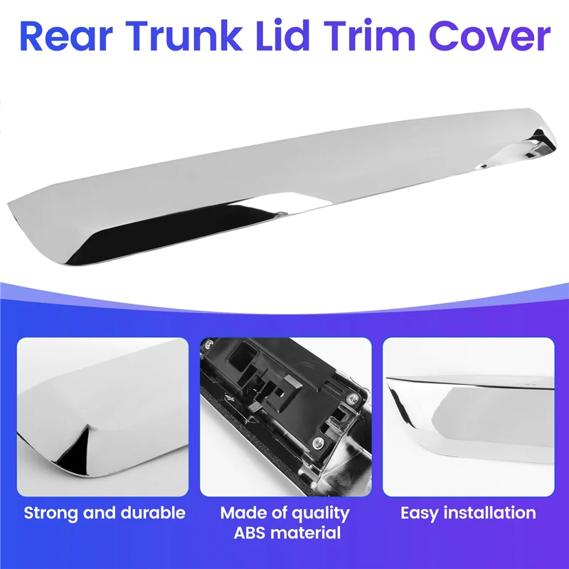 

A82E-Car Silver Rear Trunk Lid Trim Cover Trim Trunk Lid Cover Trim Accessories Kits For Nissan X-Trail Xtrail T31 2008-2013