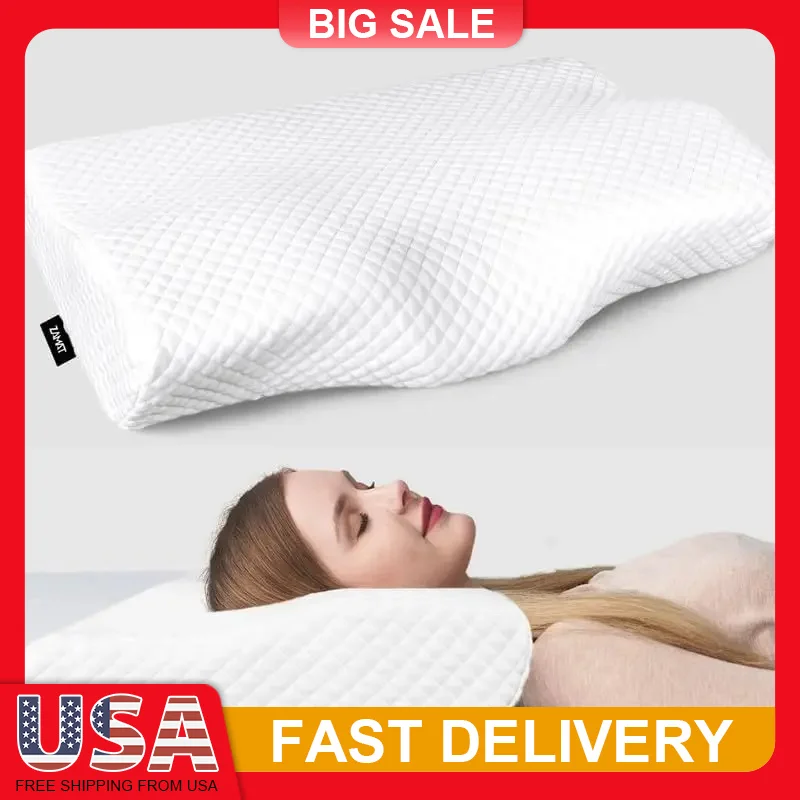 

Orthopedic Memory Foam Pillow for Neck Pain Relief, Adjustable Cervical Pillow for Side/Back/Stomach Sleepers, Washable Cover