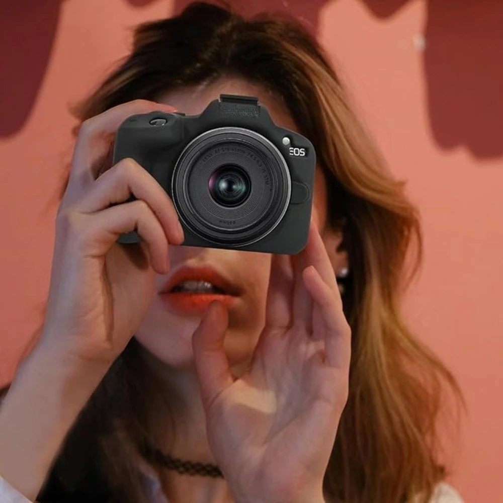 

Photography protective cover camera soft case bag + Hot Shoe Cover For Canon EOS R50 camera silicone cover R50