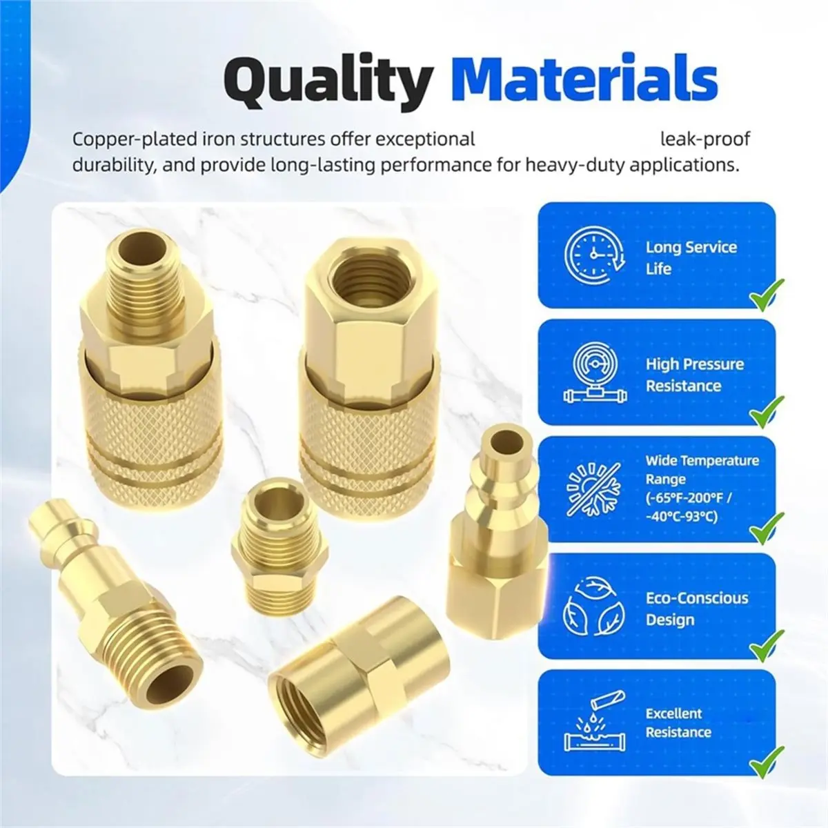 45Pcs Air Coupler & Plug Kit,1/4
