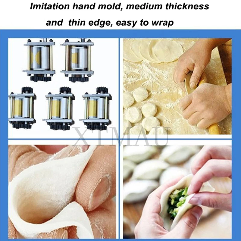 Lmitation Handmade Dumpling Skin Machine Commercial Rolling Machine Wonton Machine 220V/110V Dough Machine