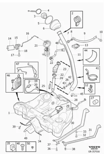 Imagen 2 del producto Tapa del tanque de combustible para Volvo S80, V70, XC90, XC60, S60, V60, XC70, 31261716, 31507678, 31392044, 31321925, 9475962, 8649840, novedad de 30742325