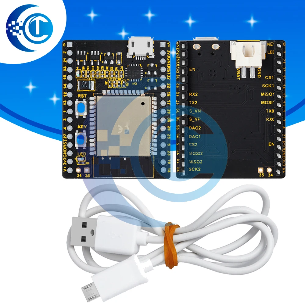 PYWIFI-ESP32 Micro Python IoT WiFi Learning Development Board DC3.6V-6V ESP32 WR-00N-32 Module Miro-USB WiFi+BT+BLE MCU Module
