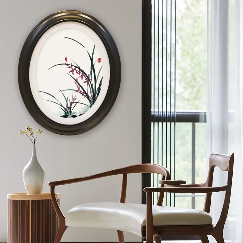 Simple Retro Style Oval Photo Frame Living Room Background Wall Decoration Photo Frame High Quality Home Hanging Photo Frame