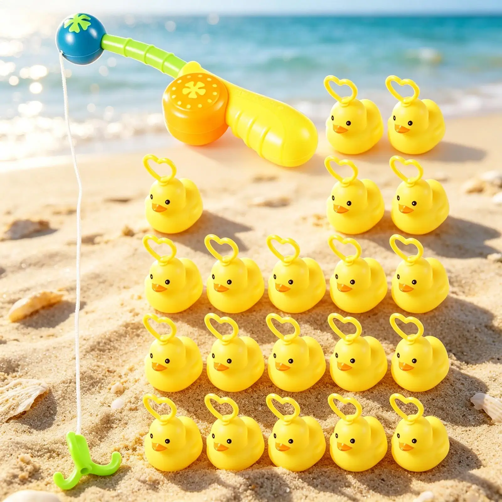 Kids Fishing Toy Catch Duck Water Play Activities Educational Toy with Pole Rod for Kids Boys Girls Kindergarten Daycare view 4