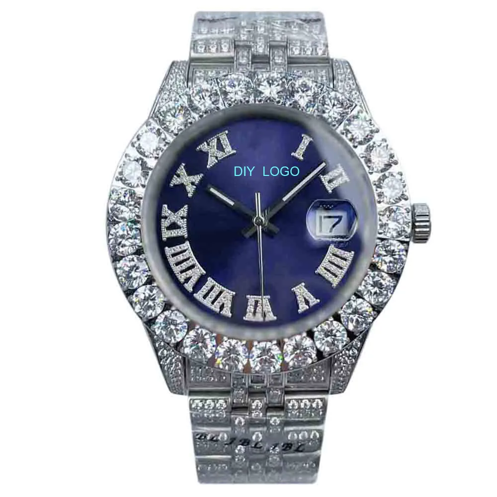 43 mm Opulent Men's Diamond Analog Watch – Perfect for Business and Casual Wear, Ideal Gifts for Men