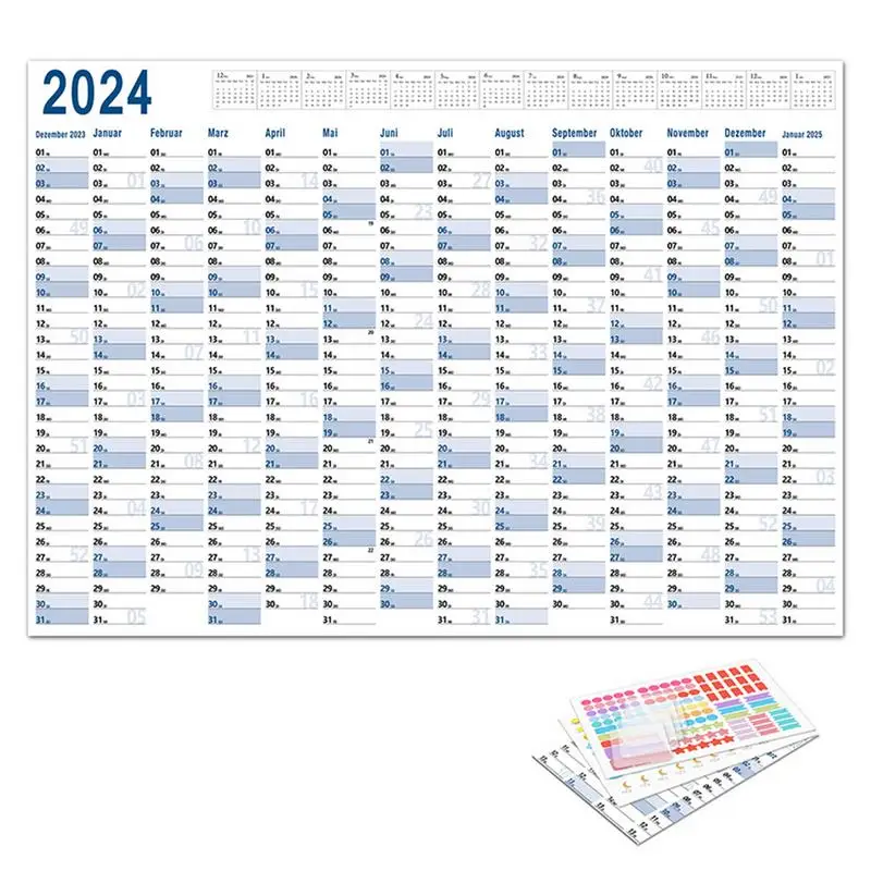 Large Full Year Calendar 2024 Large Schedule For Wall Full Year Calendar 365 Day Calendar Large Poster Calendar For Academic