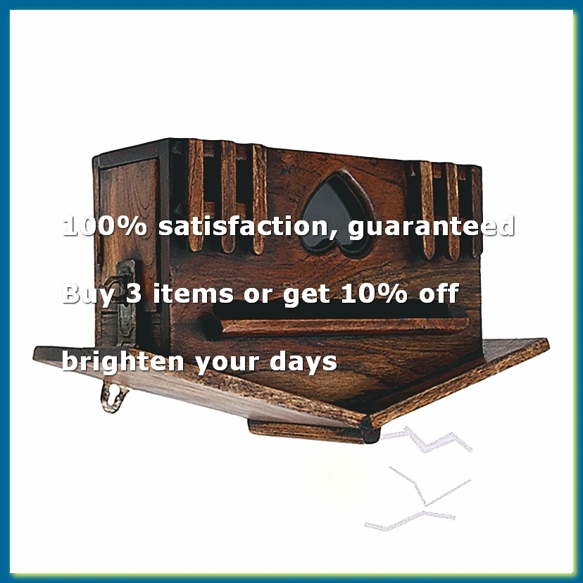 ●Retro Wooden Post Box Exquisite Mailbox Outdoor Rainproof Suggestion Box Letter Box for Home Office Supplies