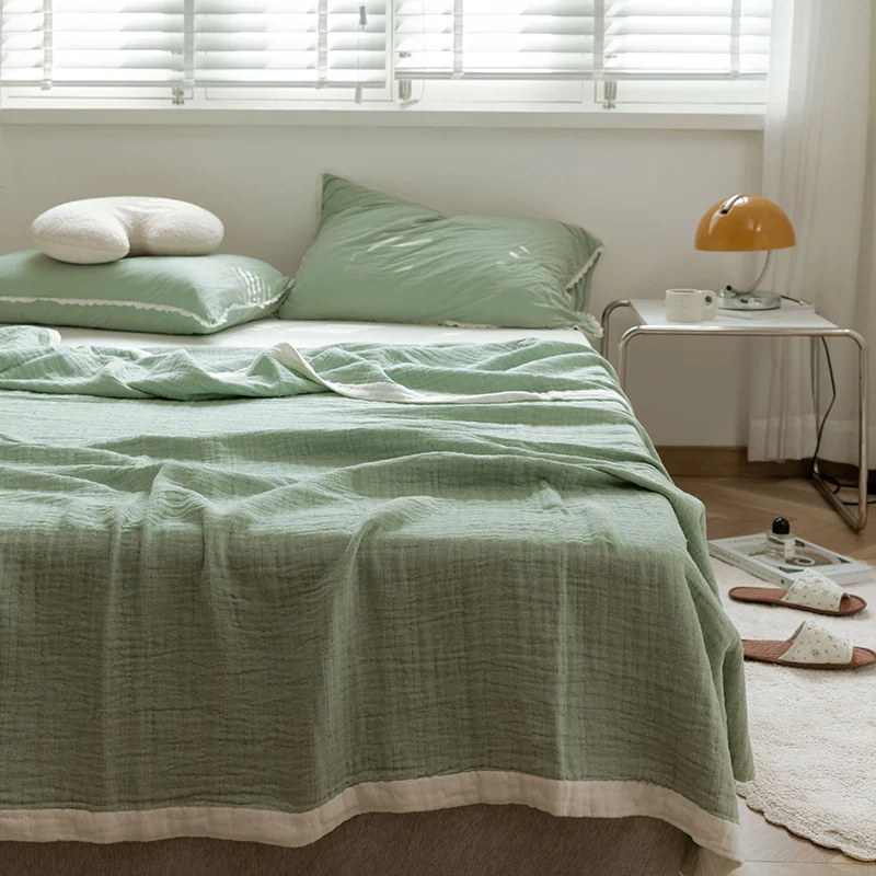 

Cotton Gauze Towel Blanket Lightweight Summer Air-conditioner Quilt Washable Portable Home Travel Blanket