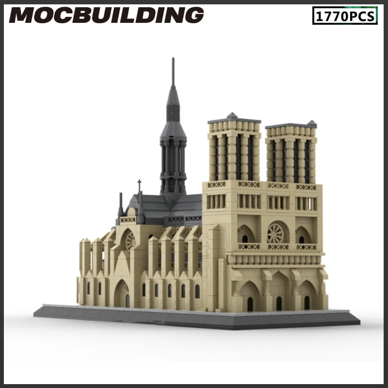 Moc bloco de construção estilo europeu arquitetura modelo diy tijolos ponto cênico montagem brinquedos presentes natal presente aniversário