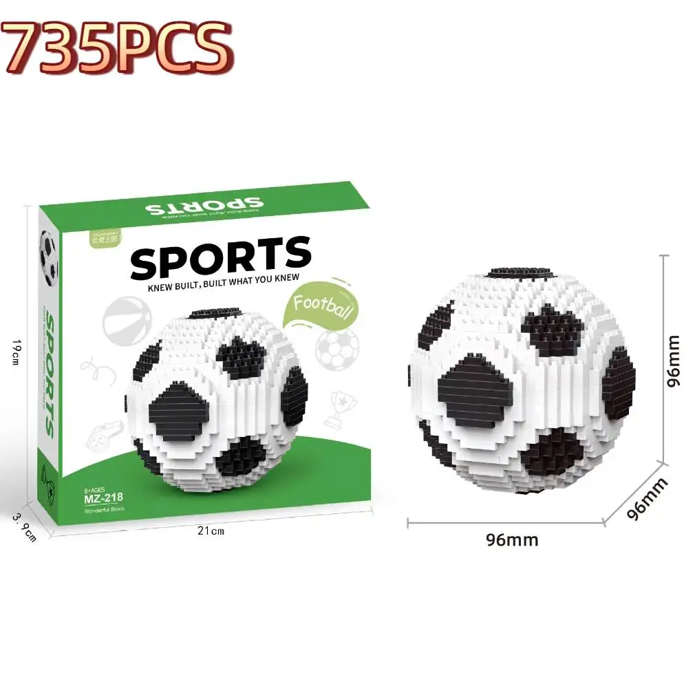 

Новые креативные мини-блоки для сборки модели футбольного мяча, развивающие конструкторы для самостоятельной сборки, игрушки для любителей спорта, классический декор для рабочего стола, подарок.