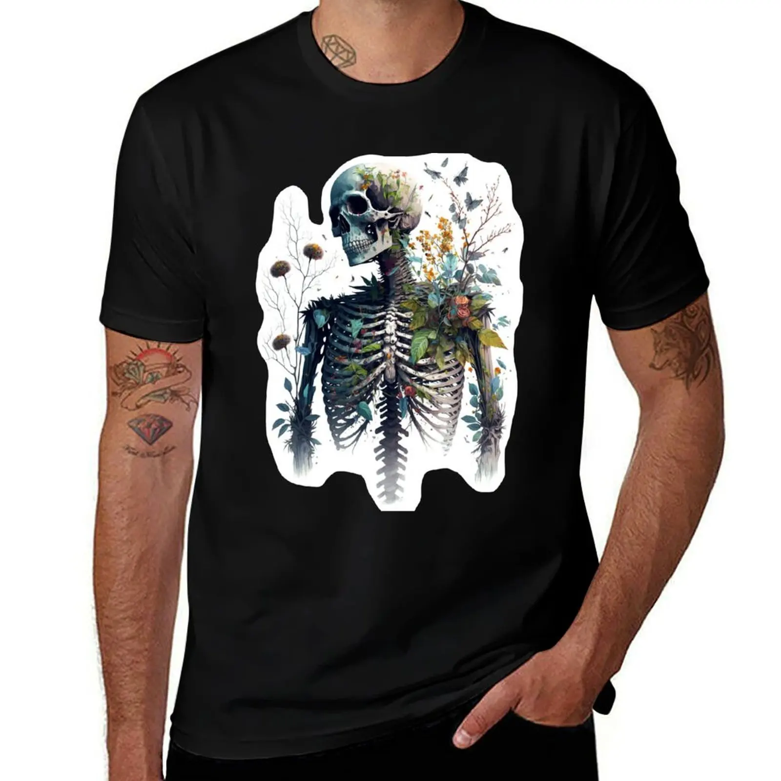 bloom: Botany and Eternal skeleton T-Shirt Casual Daily Outfit T-Shirt
