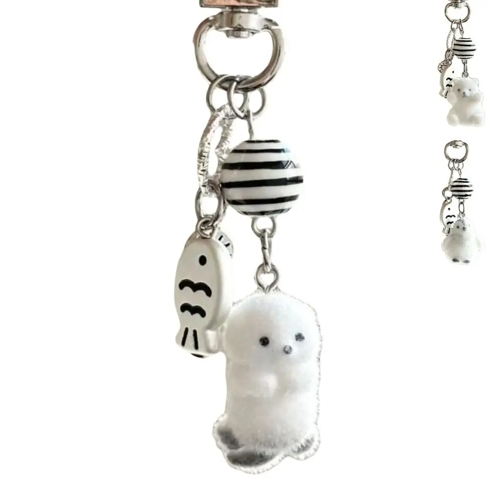 Plüsch-Schlüsselanhänger, Eisbär-Anhänger, Nachahmung von Plüsch-Anhänger, niedlicher kreativer Taschenanhänger