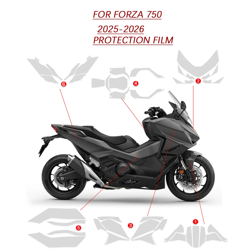Film For HONDA Moto PPF Kit 2025 For Forza 750 2025 Paint Protection Film TPU Fairing Protection Fuel Tank Protection