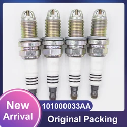 4pcs 101000033AA Spark Plug For Audi A3 A4 A6 90/100 VW Golf Beetle Magotan 101000051AA BKUR6ET10 2397 Ignition Plugs